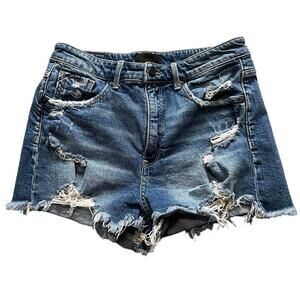 Buckle Blue Distressed Jean Shorts